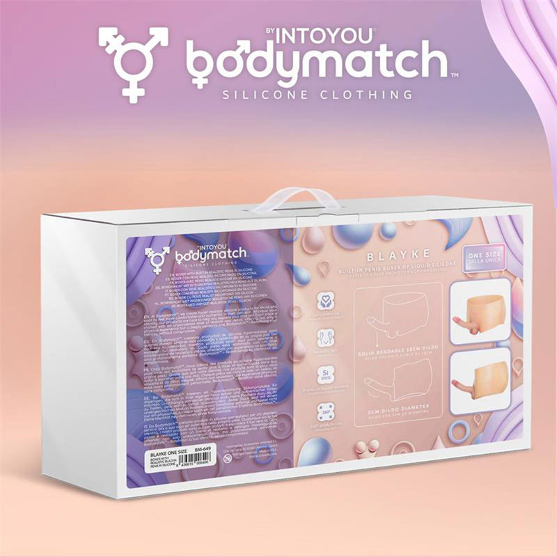 Bodymatch - Blayke - Bodysuit with Integrated Silicone Penis - One Size - Light Skin Tone - Laced-up.nl