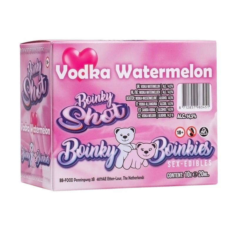 Boinky - Boinky Shots Vodka Watermeloen - 14,5% vol.- 10x 20 ml-Erotiekvoordeel.nl