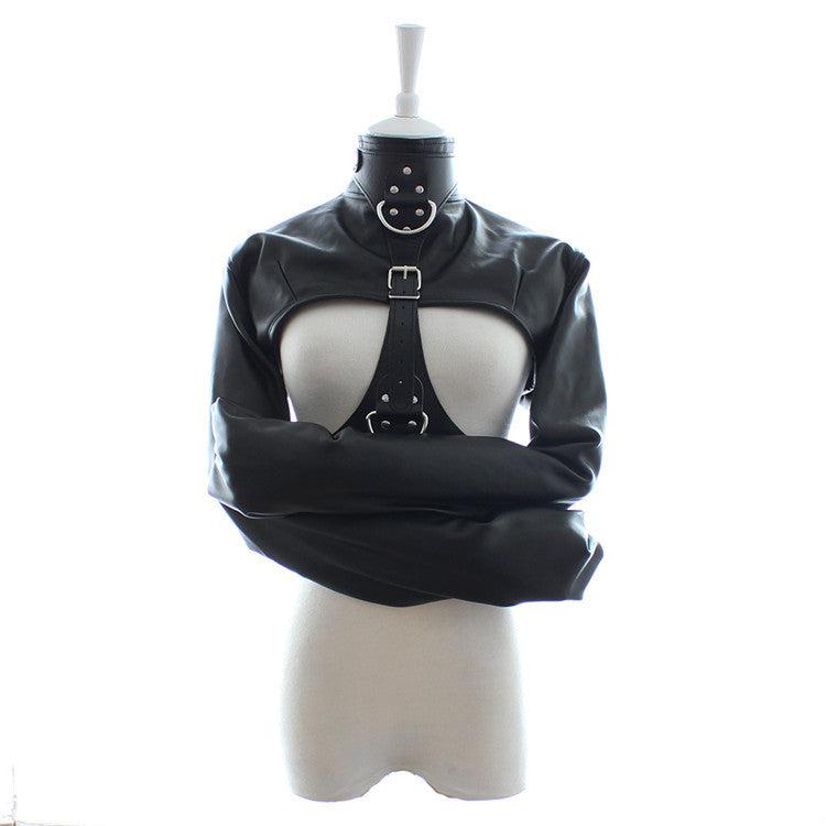 Bondage Body Bag/Restraint Suit Nylon and PU Leather - Size S/M - Laced-up.nl