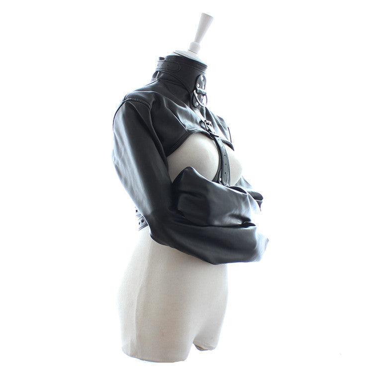 Bondage Body Bag/Restraint Suit Nylon and PU Leather - Size S/M - Laced-up.nl