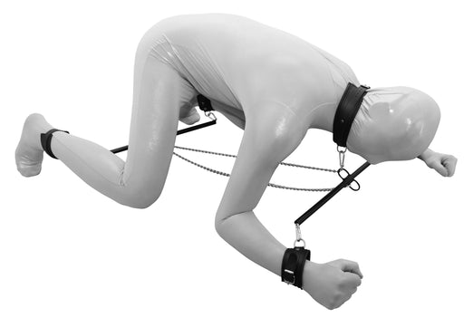 Kiotos - Bondageset Prisoners Bar Spreidstang Met Leren Boeien-Laced-up.nl