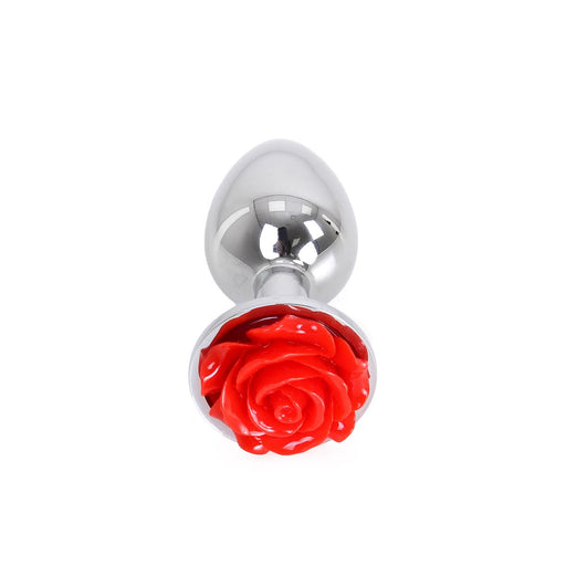Booty Sparks - Aluminium Buttplug 'Red Rose' Met bloem decoratie-Laced-up.nl