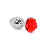 Booty Sparks - Aluminium Buttplug 'Red Rose' Met bloem decoratie-Laced-up.nl