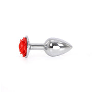 Booty Sparks - Aluminium Buttplug 'Red Rose' Met bloem decoratie-Laced-up.nl