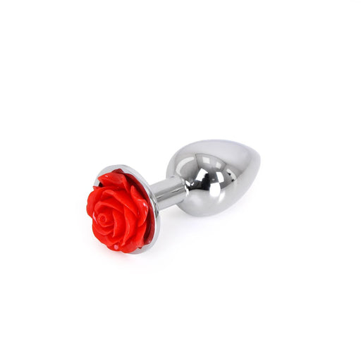 Booty Sparks - Aluminium Buttplug 'Red Rose' Met bloem decoratie-Laced-up.nl