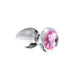 Booty Sparks - Pink Gem Glazen Buttplug Met Siersteen - Roze - Drie maten-Laced-up.nl