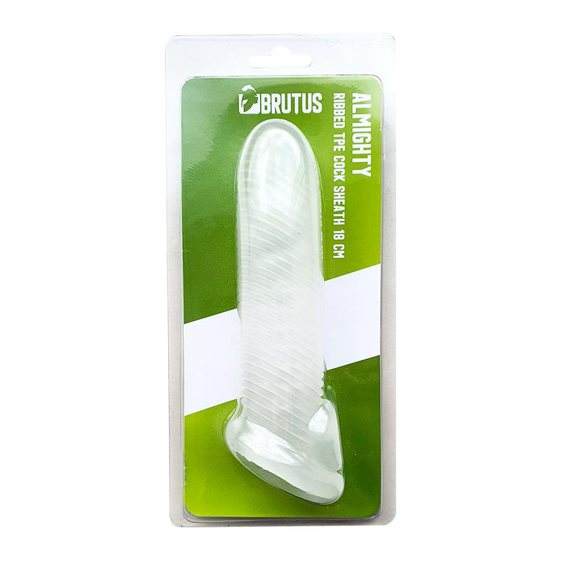Brutus - Almighty - Penis Sleeve - 18 cm - Transparant-Laced-up.nl