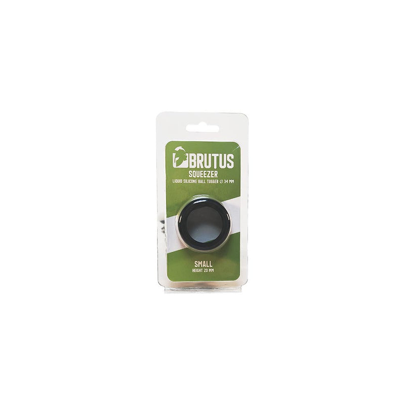 Brutus - Ball Stretcher - Squeezer Liquid Silicone Ball Tugger - Zwart - 3 maten-Laced-up.nl