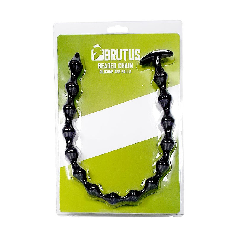 Brutus - Beaded Chain - Anaalketting - Anaal Kralen - Siliconen - Zwart-Laced-up.nl