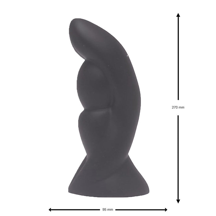 Brutus - Bum Buddy - Vulcan - Anaal Dildo - 5 maten - Liquid Siliconen - Zwart-Laced-up.nl