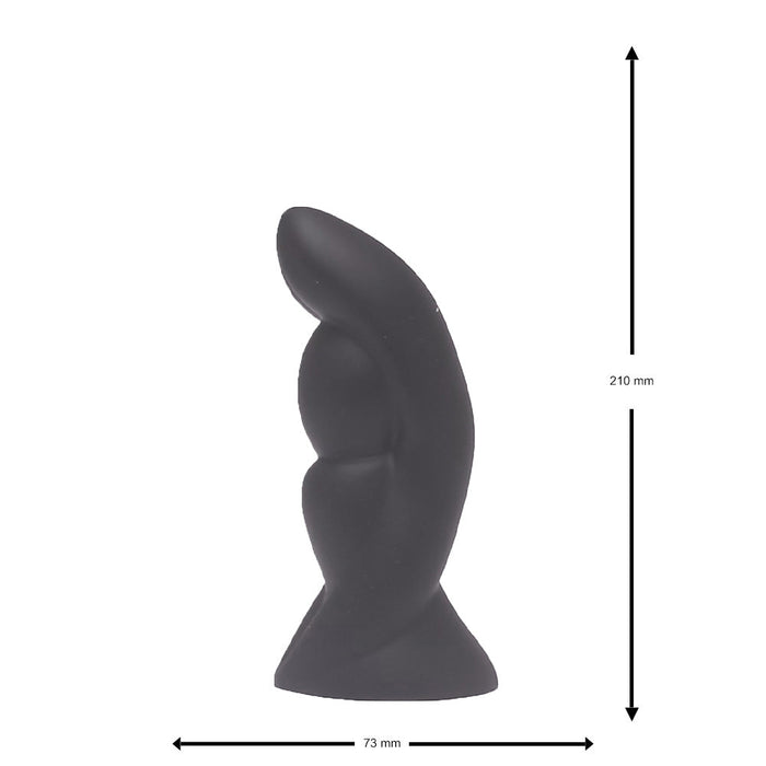 Brutus - Bum Buddy - Vulcan - Anaal Dildo - 5 maten - Liquid Siliconen - Zwart-Laced-up.nl