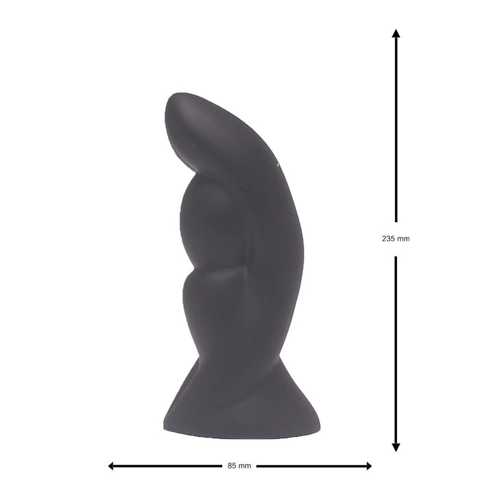 Brutus - Bum Buddy - Vulcan - Anaal Dildo - 5 maten - Liquid Siliconen - Zwart-Laced-up.nl