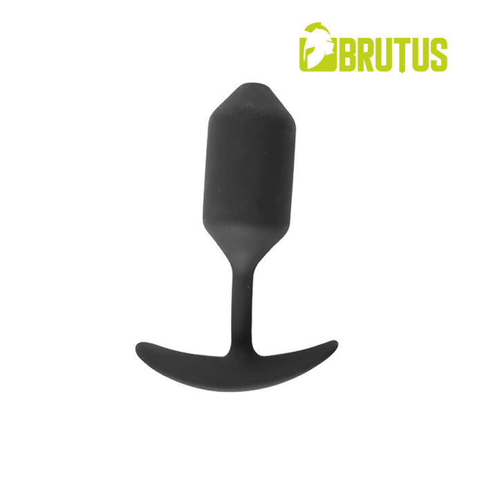Brutus - Buttplug - Anker Buttplug van Siliconen - Zwart - Weighted Butt Diamond - 3 maten-Laced-up.nl