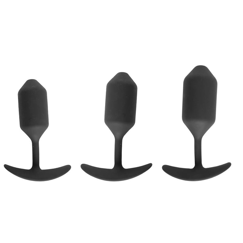 Brutus - Buttplug - Anker Buttplug van Siliconen - Zwart - Weighted Butt Diamond - 3 maten-Laced-up.nl