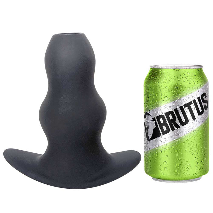 Brutus - Buttplug - Holle Buttplug - Ergo Bum - Silicone Tunnel Plug - Zwart - 3 maten-Laced-up.nl