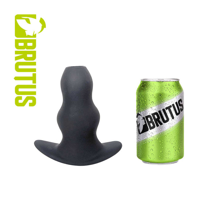 Brutus - Buttplug - Holle Buttplug - Ergo Bum - Silicone Tunnel Plug - Zwart - 3 maten-Laced-up.nl