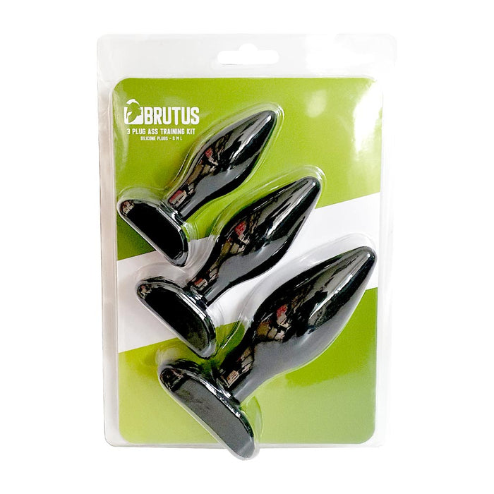 Brutus - Buttplug Set - Siliconen Anaal Pluggen - 3 stuks - Ass Plug Training Kit 3 Pcs.-Laced-up.nl