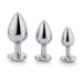 Brutus - Buttplug - Set met Aluminium Buttplugs met kristal - Zwart/Transparant/Rood-Laced-up.nl