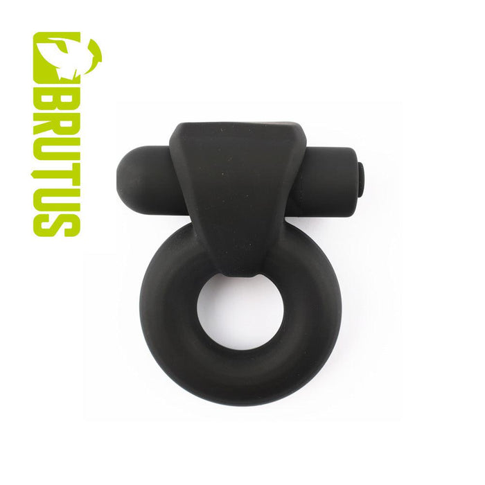 Brutus - Buzzer - Oplaadbare Vibrerende Siliconen Cockring - Zwart-Laced-up.nl