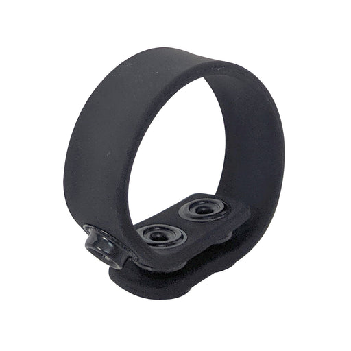 Brutus - Cockring - Siliconen Cock Strap - Zwart - 3 Snap Silicone Cock Strap-Laced-up.nl
