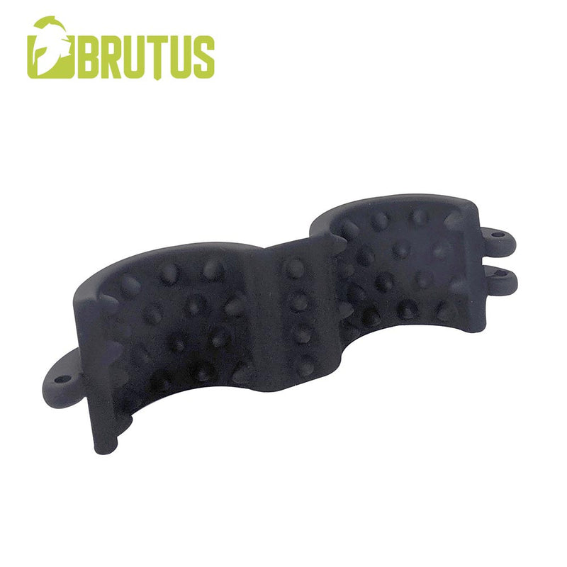 Brutus - Cruncher - Afsluitbare Siliconen Ball Stretcher - Met Spijkers - Silicone Lockable Spiked Ball Stretcher-Laced-up.nl