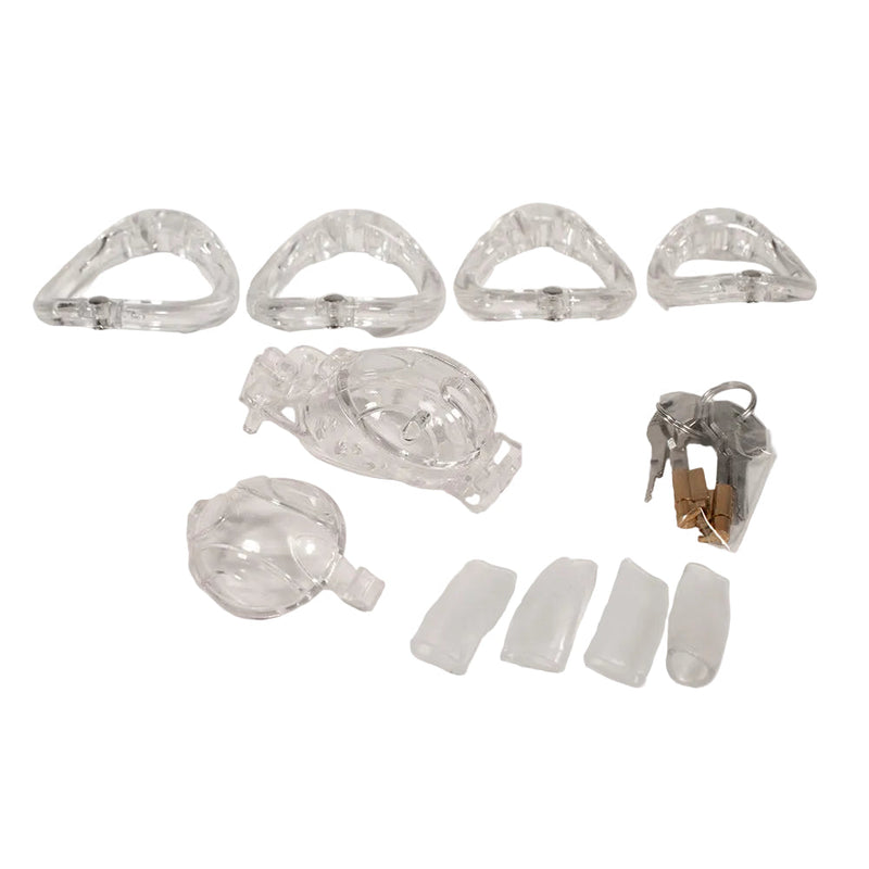 Brutus - Doorman - Small Chastity Cage - Clear - Laced-up.nl