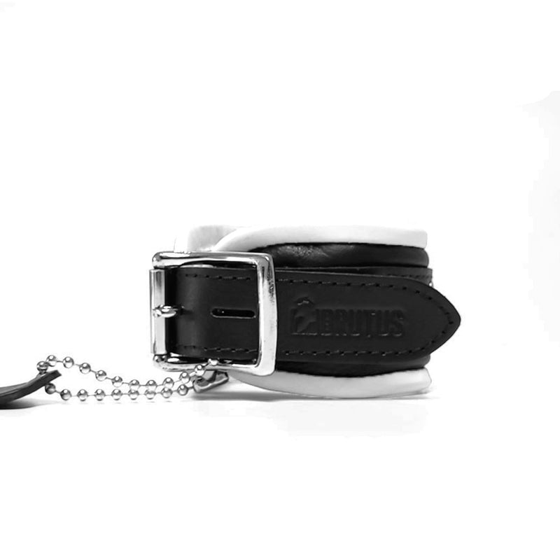 Brutus - Leren Afsluitbare Enkelboeien - Zwart/Wit-Laced-up.nl