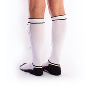 Brutus - FXXX Party Soccer Socks with Pocket - One Size - White/Black-Laced-up.nl