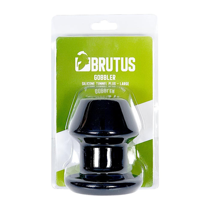Brutus - Gobbler - Silicone Tunnel Plug - Buttplug - Siliconen - Zwart - 3 maten-Laced-up.nl