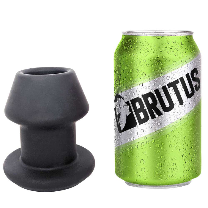 Brutus - Gobbler - Silicone Tunnel Plug - Buttplug - Siliconen - Zwart - 3 maten-Laced-up.nl