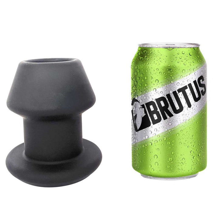 Brutus - Gobbler - Silicone Tunnel Plug - Buttplug - Siliconen - Zwart - 3 maten-Laced-up.nl