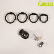 Brutus - Knob - Chastity Cage - Black - Laced-up.nl