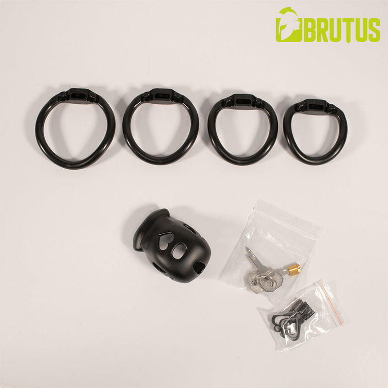 Brutus - Knob - Chastity Cage - Black - Laced-up.nl