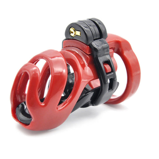 Brutus - Kuisheidskooi - Peniskooi - Cyborg Chastity Cage - Zwart/Rood-Laced-up.nl