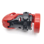 Brutus - Kuisheidskooi - Peniskooi - Cyborg Chastity Cage - Zwart/Rood-Laced-up.nl