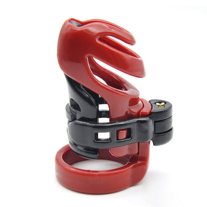 Brutus - Kuisheidskooi - Peniskooi - Cyborg Chastity Cage - Zwart/Rood-Laced-up.nl