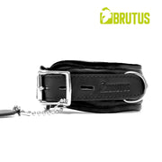 Brutus - Lederen Collar - Tuigleer - Zwart-Laced-up.nl