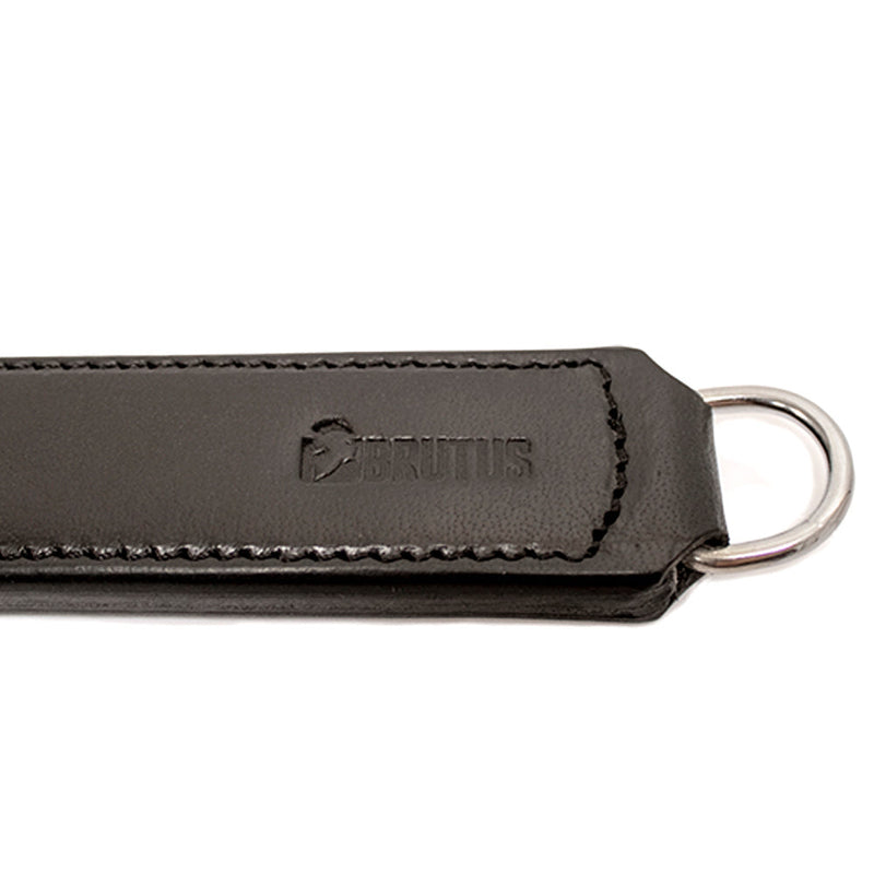 Brutus - Leather Punisher Paddle with Nubs - Black - Laced-up.nl