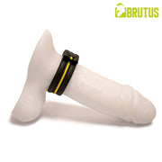 Brutus - Sangle pénienne en néoprène - Réglable avec boutons-pression - Noir/Jaune - Laced-up.nl