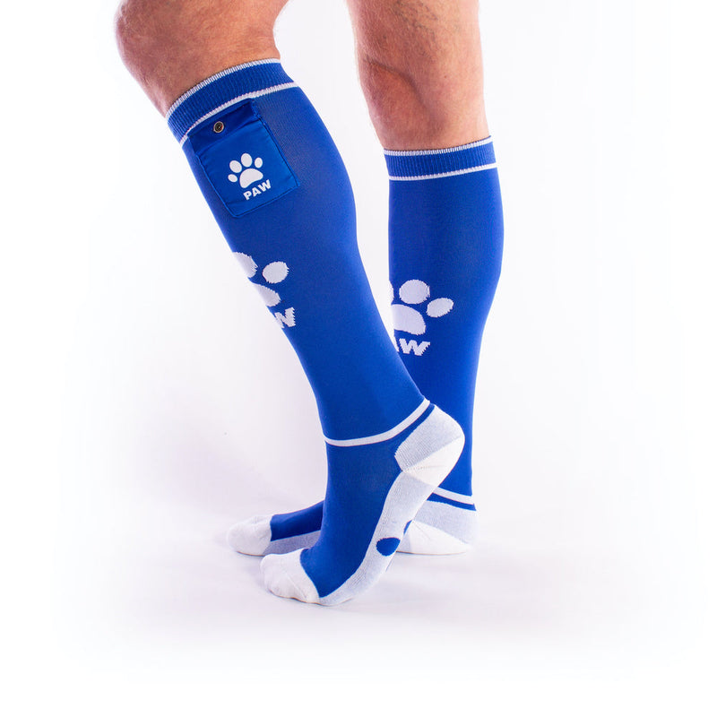 Brutus - Puppy Party Voetbalsokken met zakje - One Size - Blauw Wit-Laced-up.nl