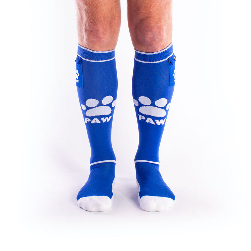 Brutus - Puppy Party Voetbalsokken met zakje - One Size - Blauw Wit-Laced-up.nl