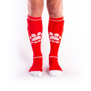 Brutus - Puppy Party Voetbalsokken met zakje - One Size - Rood Wit-Laced-up.nl