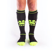 Brutus - Puppy Party Voetbalsokken met zakje - One Size - Zwart/Neon-Laced-up.nl