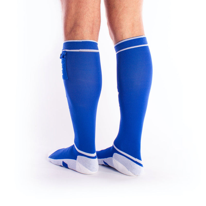 Brutus - Gas Mask Party Voetbalsokken met Zakje - Blauw/Wit-Erotiekvoordeel.nl