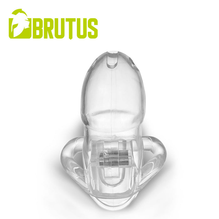 Brutus Stealth - Kuisheidskooi - Transparante Peniskooi van onverwoestbaar Polycarbonaat - STEALTH - Chastity Cage Clear-Laced-up.nl