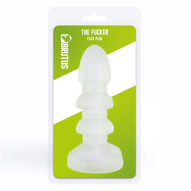 Brutus - The Fucker Fxxx Plug Penis Sleeve - Masturbatie Sleeve - TPE - Transparant-Laced-up.nl