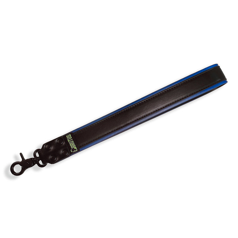 Brutus Vegan Korte Puppy Leash - Zwart/Blauw-Erotiekvoordeel.nl