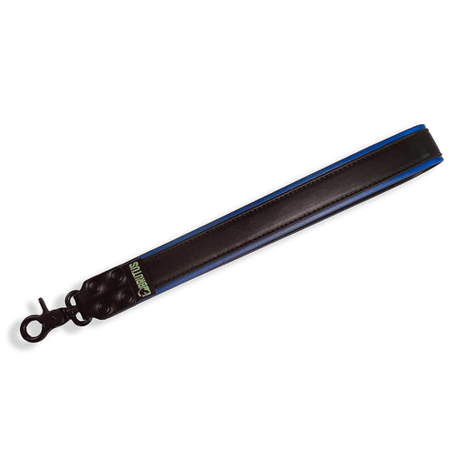 Brutus Vegan Korte Puppy Leash - Zwart/Blauw-Erotiekvoordeel.nl