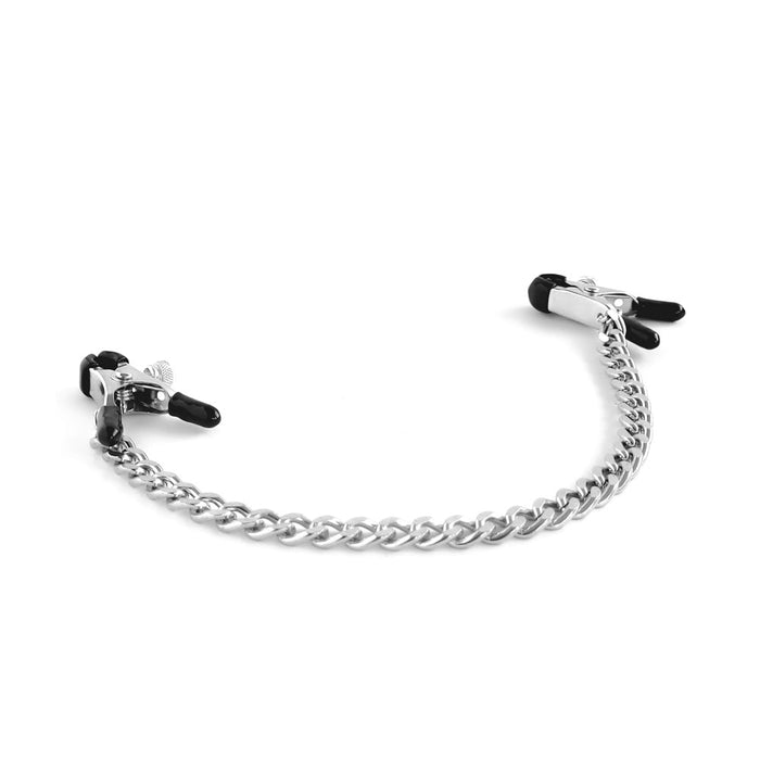 Brutus - Verstelbare Tepelklemmen met Ketting - Zilver - BITE Heavy Nipple Clamps Silver-Laced-up.nl