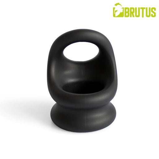 Brutus - Viceversa- Superzachte Siliconen Penis- en Scrotumring - Zwart-Erotiekvoordeel.nl